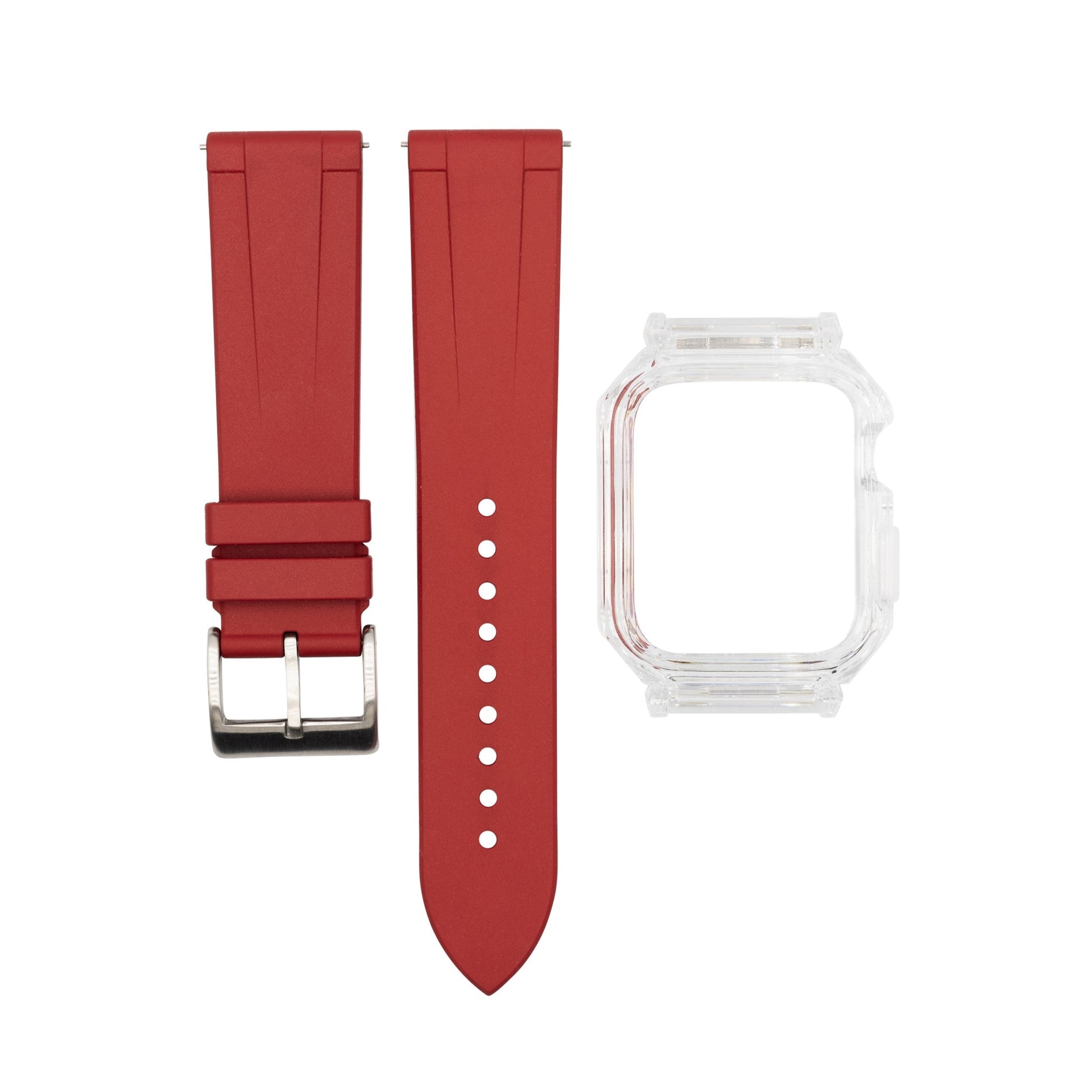 Apple Watch Rubber Mod Kit in Red - Nomad Watch Works MY