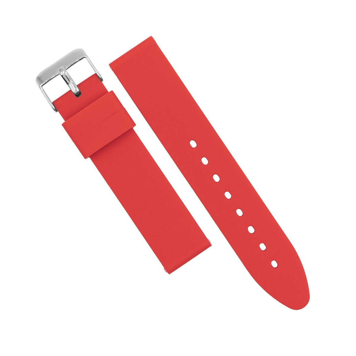 Basic Rubber Strap in Red (18mm) - Nomad Watch Works MY