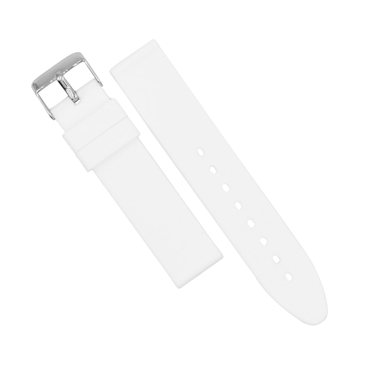 Basic Rubber Strap in White (18mm) - Nomad Watch Works MY