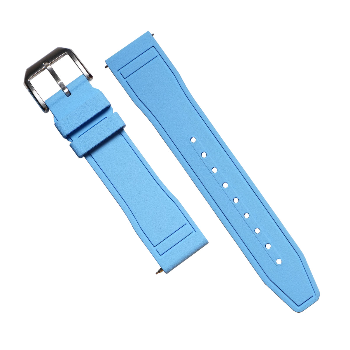 Pilot FKM Rubber Strap in Blue - Nomad Watch Works MY