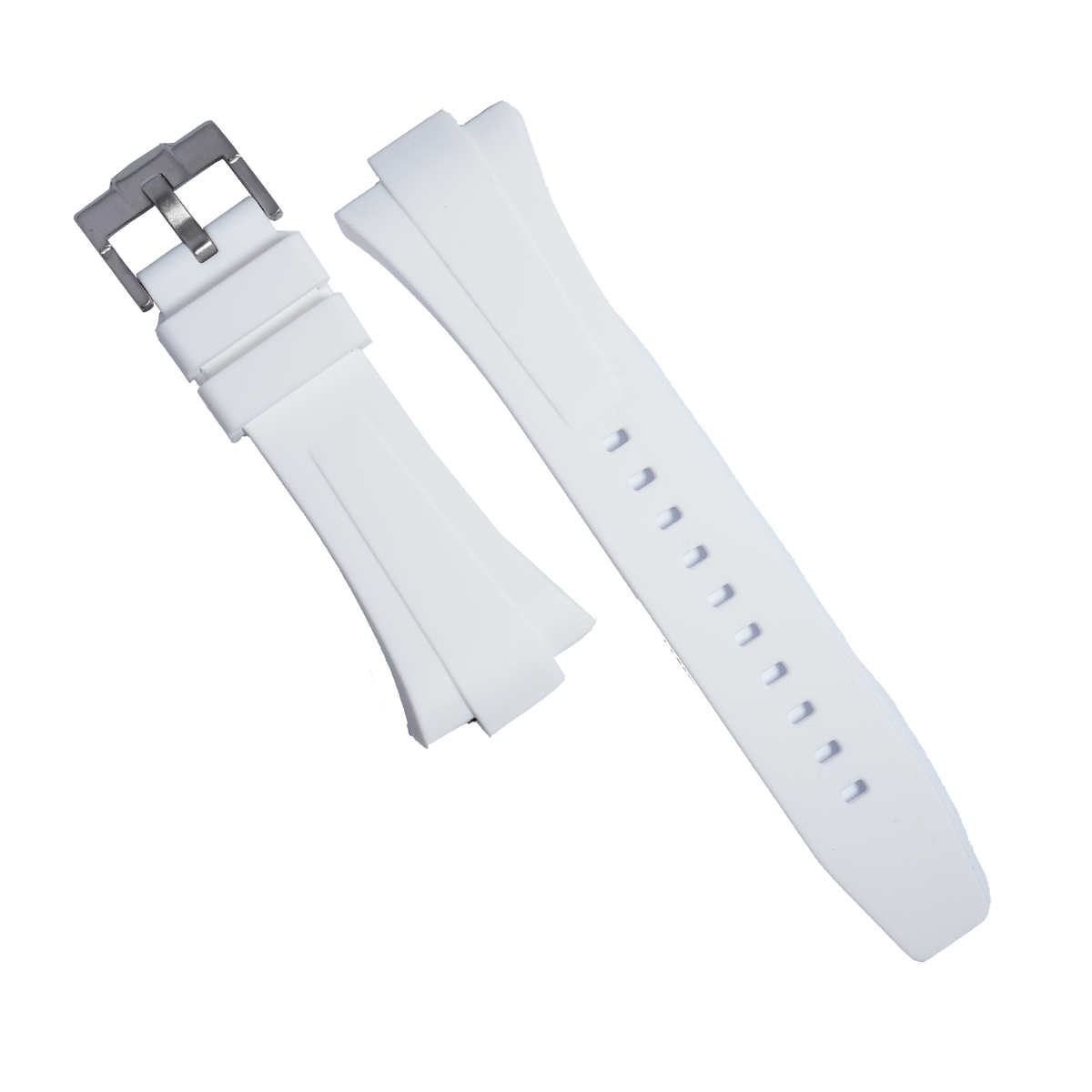 Flex Rubber Strap in White for Tissot PRX - Nomad Watch Works MY
