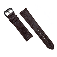Ostrich Leather Watch Strap in Brown - Nomad Watch Works MY