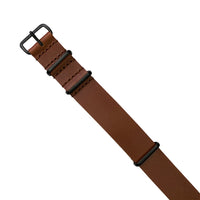 Premium Leather Nato Strap in Tan - Nomad Watch Works MY