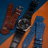 Genuine Croc Pattern Leather Watch Strap in Black (Tissot PRX 40/Chrono) - Nomad Watch Works MY