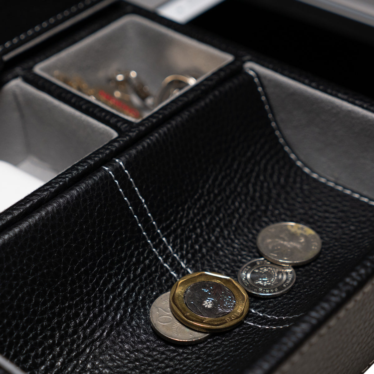 Leather Valet Tray in Black - Nomad Watch Works Malaysia