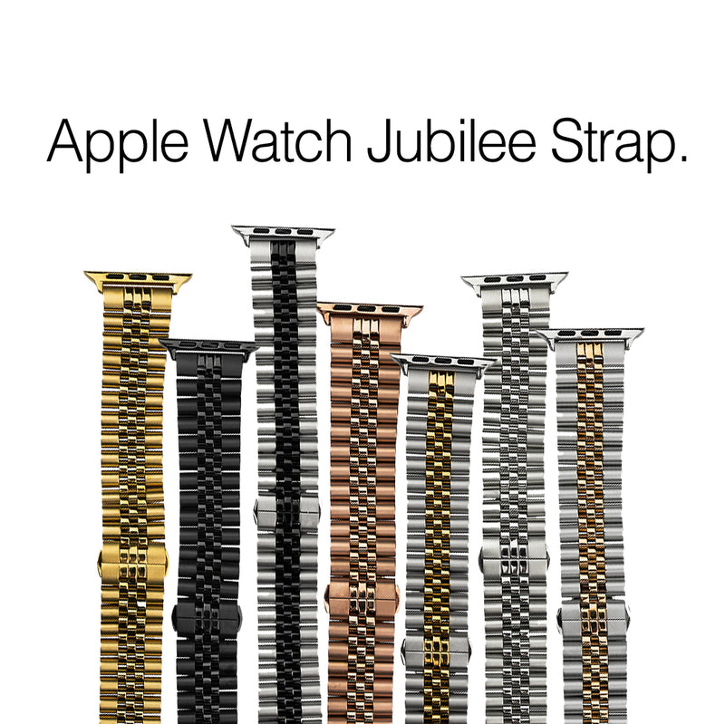 Apple Watch Jubilee Metal Strap in Black (38 & 40mm) - Nomad Watch Works MY