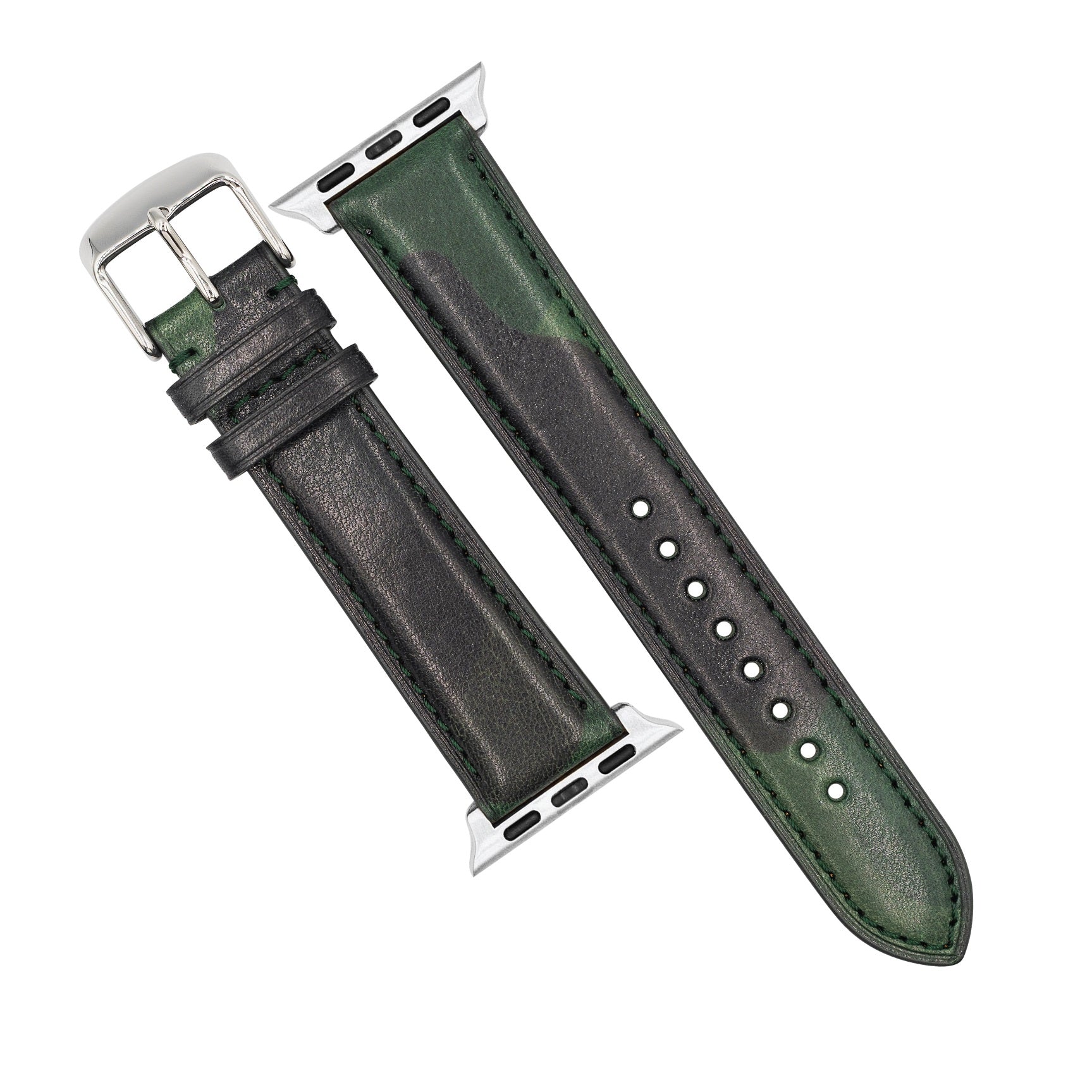 Emery Classic LPA Camo Leather Strap in Green Camo (38, 40, 41mm) - Nomad Watch Works MY