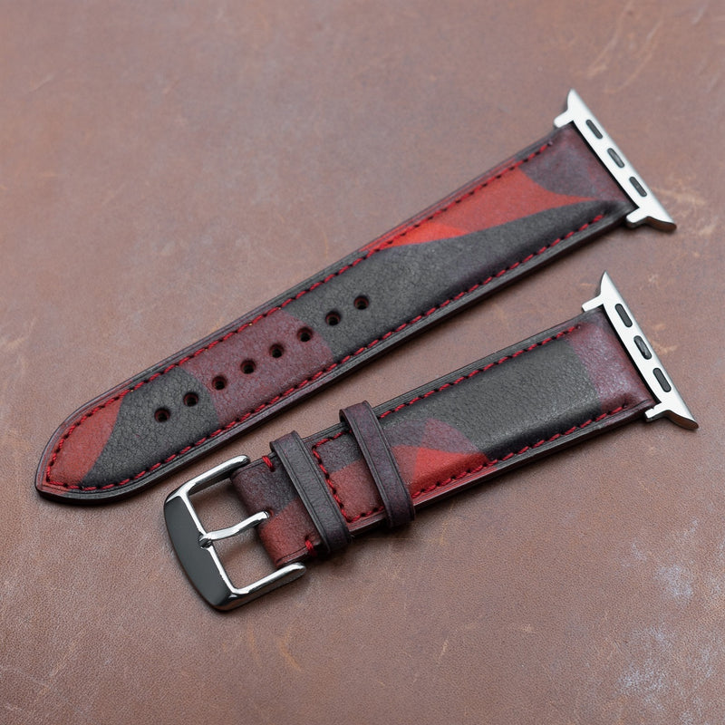Emery Classic LPA Camo Leather Strap in Red Camo (38, 40, 41mm) - Nomad Watch Works MY