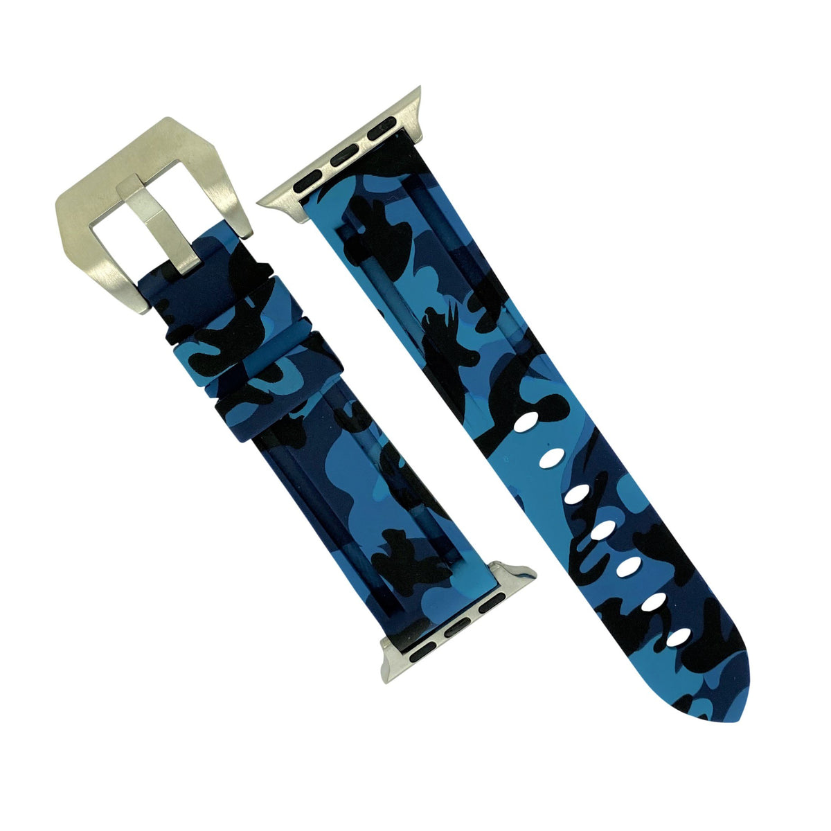 Apple Watch V3 Silicone Strap in Blue Camo (38 & 40mm) - Nomad Watch Works Malaysia