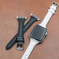Apple Watch Slim Leather Strap in Black (38, 40,41mm) - Nomad Watch Works MY