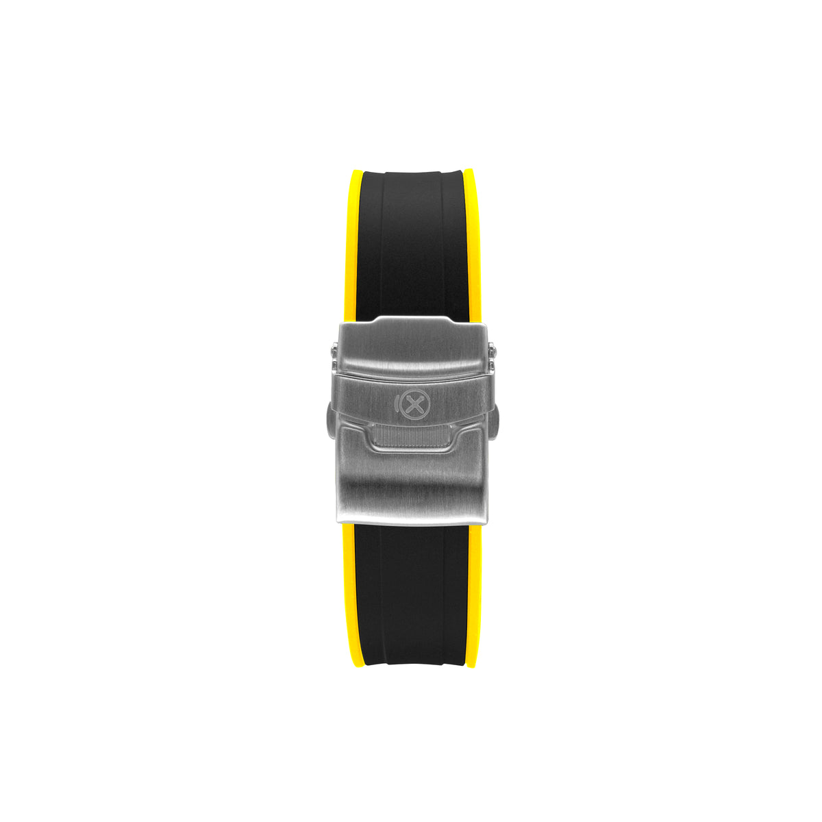 StrapXPro Curved End Rubber Strap for Seiko SKX/5KX in Black/Yellow (22mm) - Nomad Watch Works MY