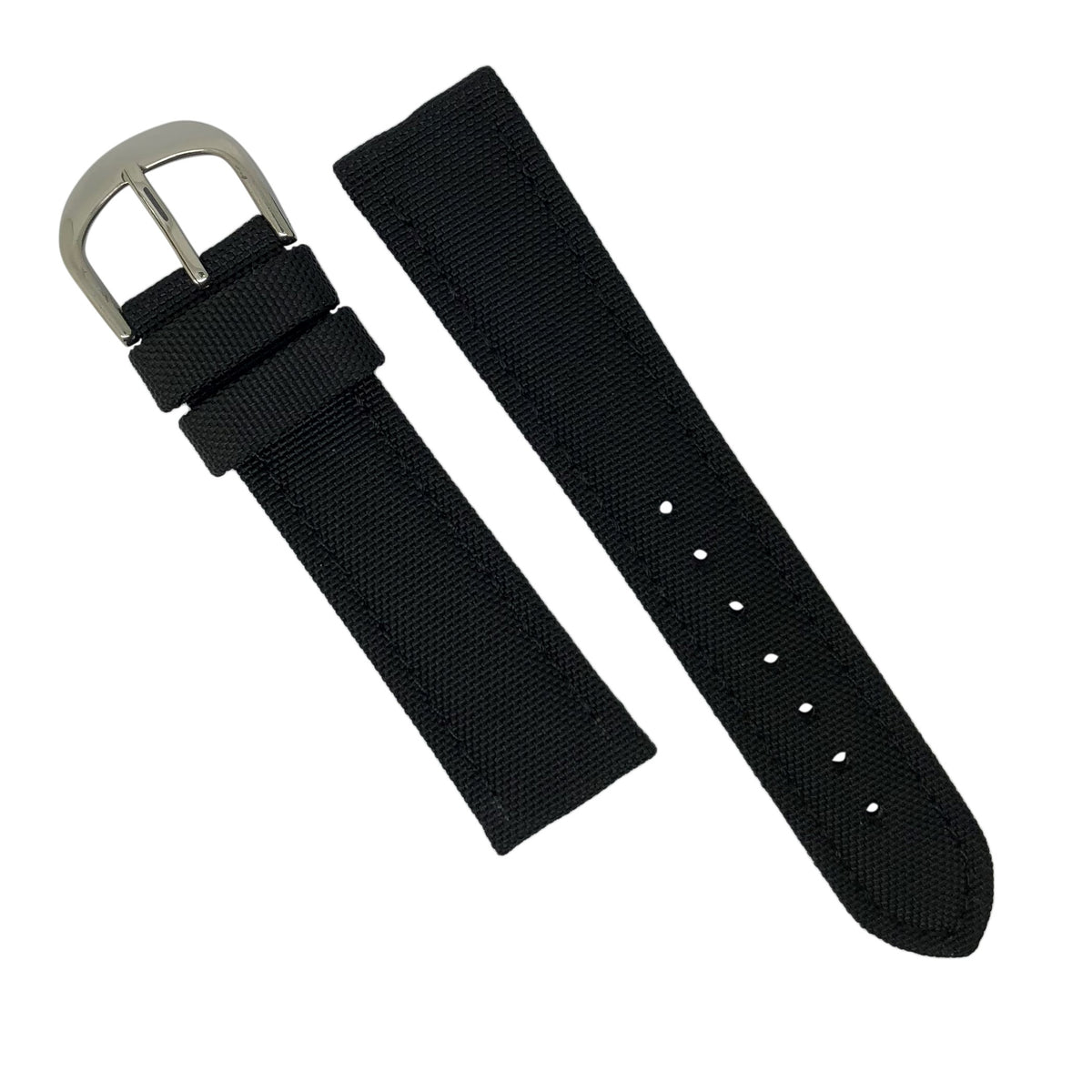 Canvas Watch Strap in Black (18mm) - Nomad Watch Works Malaysia