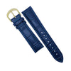 Genuine Croc Pattern Stitched Leather Watch Strap in Navy (12mm) - Nomad Watch Works Malaysia
