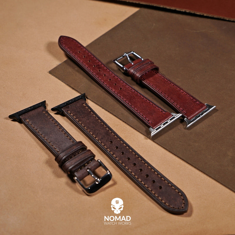 Emery Signature Pueblo Leather Strap in Bordeaux (38 & 40mm) - Nomad Watch Works Malaysia
