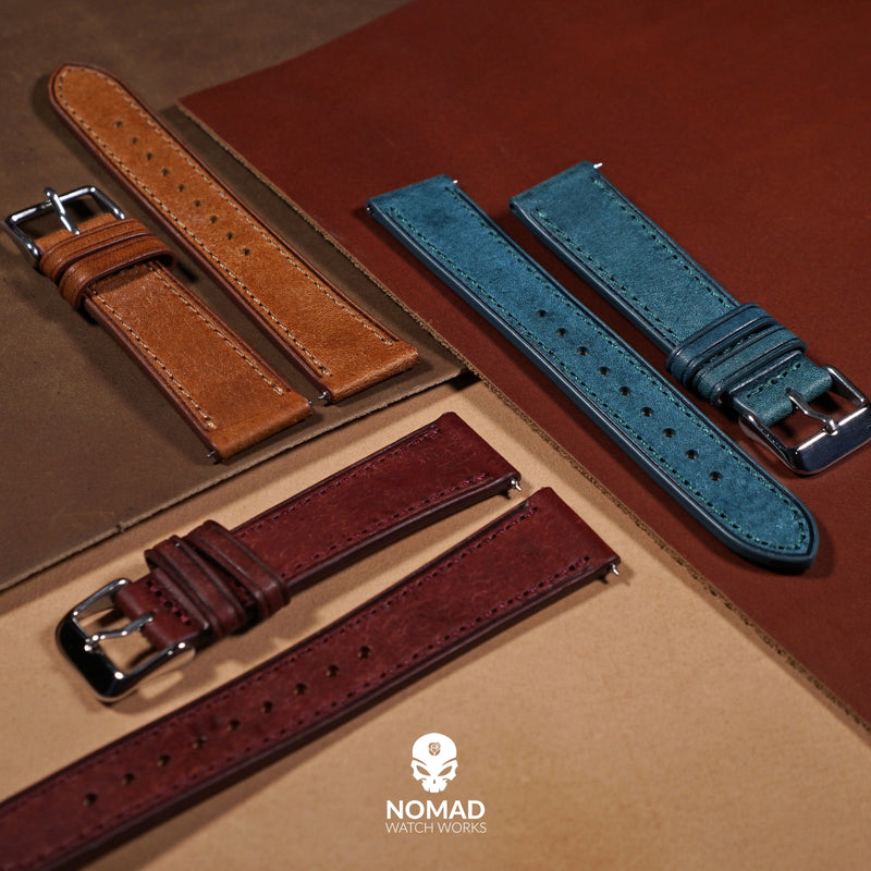 Emery Signature Pueblo Leather Strap in Bordeaux (20mm) - Nomad Watch Works Malaysia