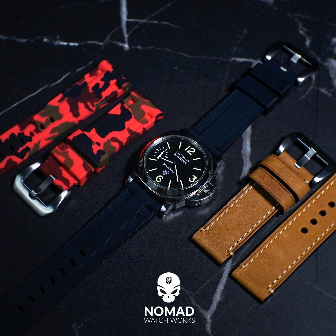 V3 Silicone Strap in Black (20mm) - Nomad Watch Works Malaysia