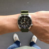 Premium Nato Strap in Olive with Polished Silver Buckle (18mm) - Nomad Watch Works Malaysia