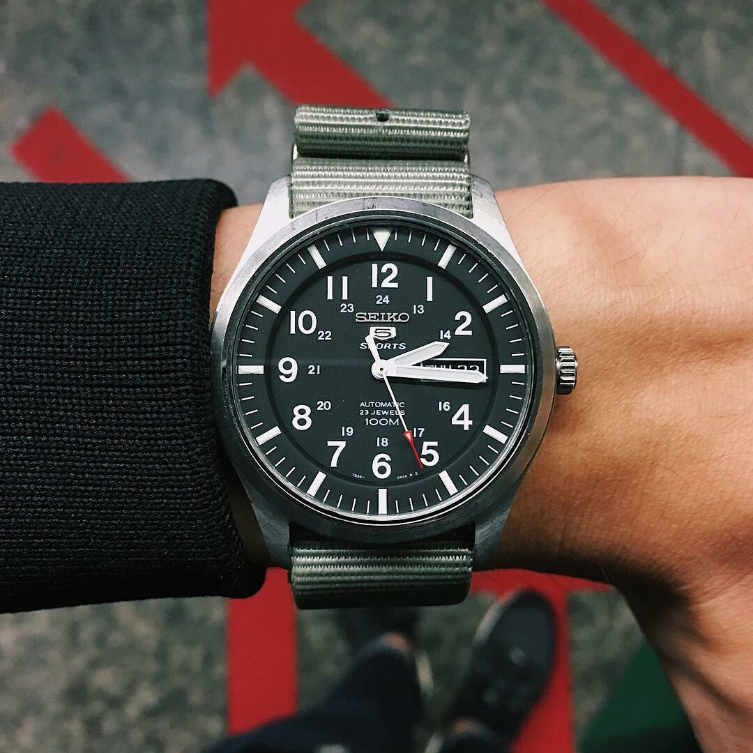 Premium Nato Strap in Grey Nomad Watch Works MY