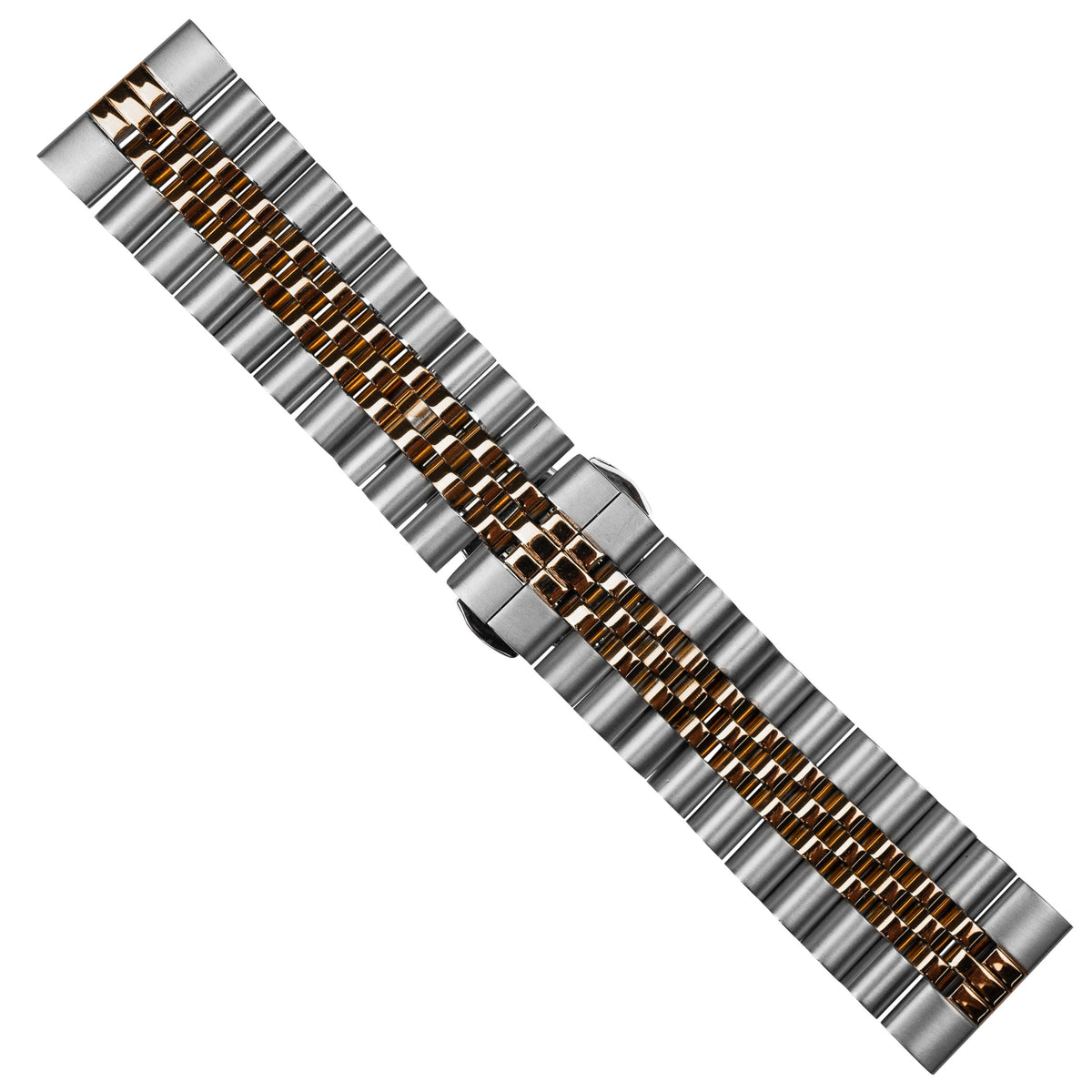 Jubilee Metal Strap in Silver and Rose Gold (20mm) - Nomad Watch Works MY
