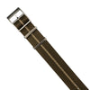 Lux Single Pass Strap in Khaki Sand with Silver Buckle (20mm) - Nomad Watch Works MY