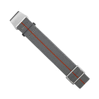 Marine Nationale Strap in Grey Orange with Silver Buckle (20mm) - Nomad Watch Works MY