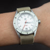 Marine Nationale Strap in Khaki with Silver Buckle (20mm) - Nomad Watch Works MY