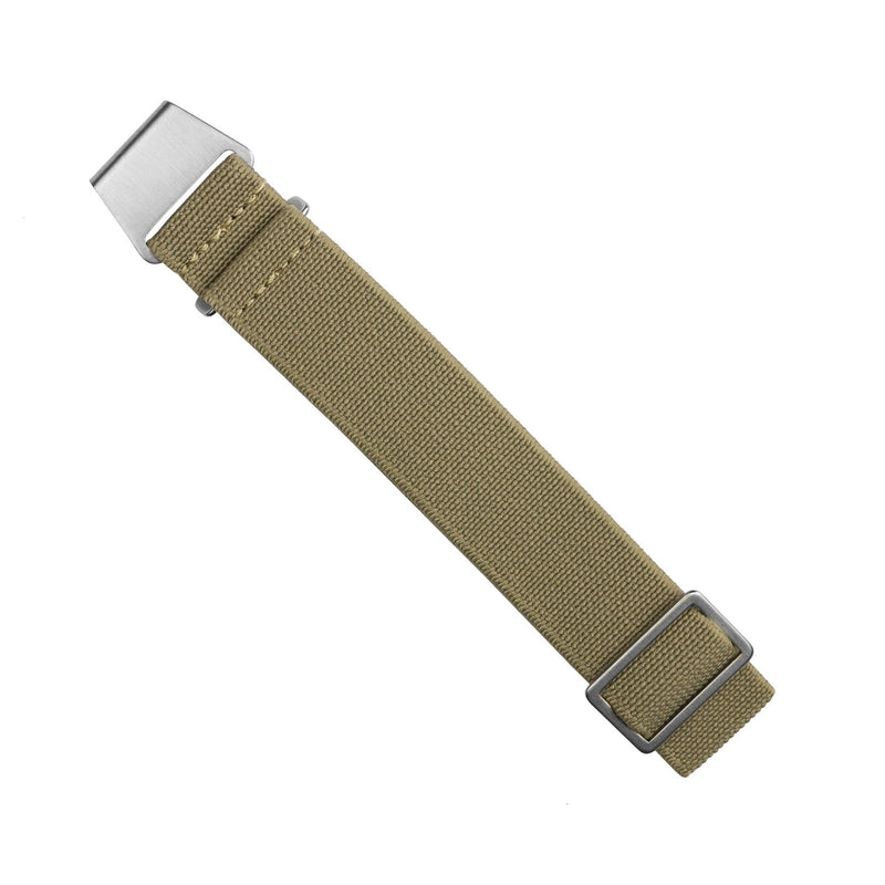 Marine Nationale Strap in Khaki with Silver Buckle (20mm) - Nomad Watch Works MY