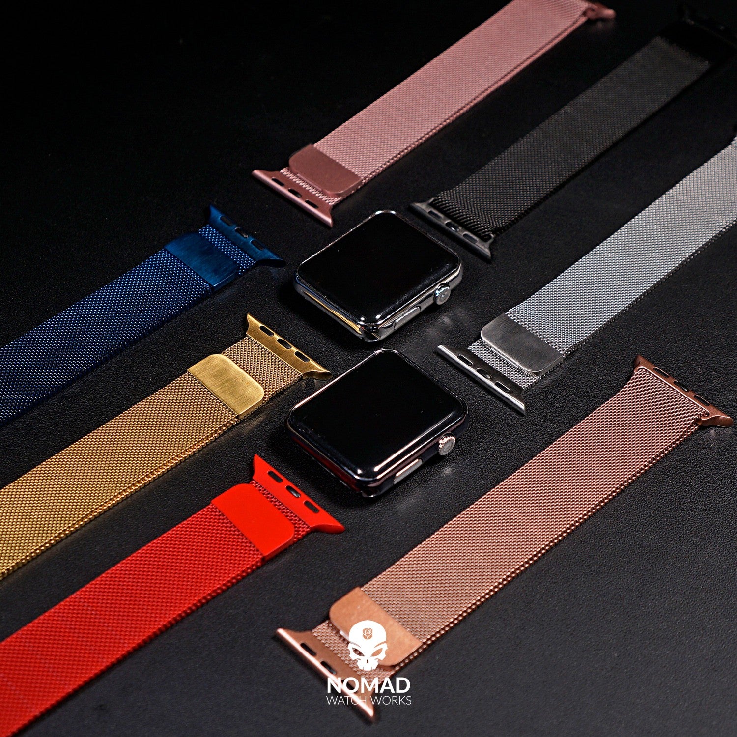 Apple Watch Milanese Mesh Strap in Black (38 & 40mm) - Nomad Watch Works Malaysia