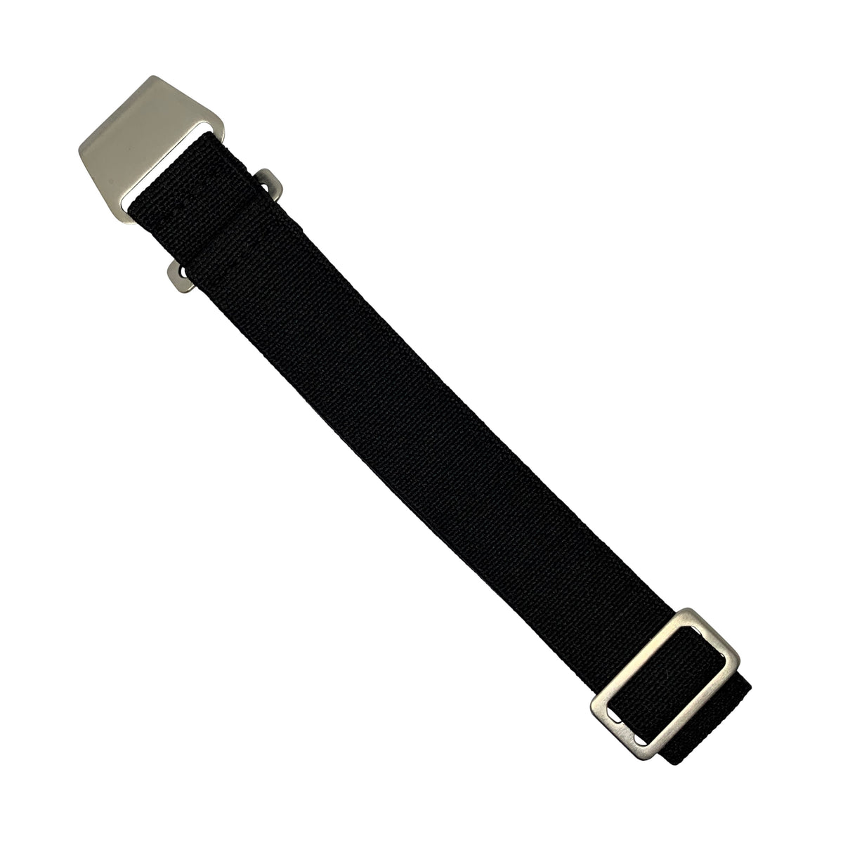 Marine Nationale Strap in Black with Silver Buckle (20mm) - Nomad Watch Works Malaysia
