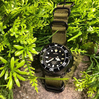 Heavy Duty Zulu Strap in Olive with Silver Buckle (20mm) - Nomad Watch Works Malaysia