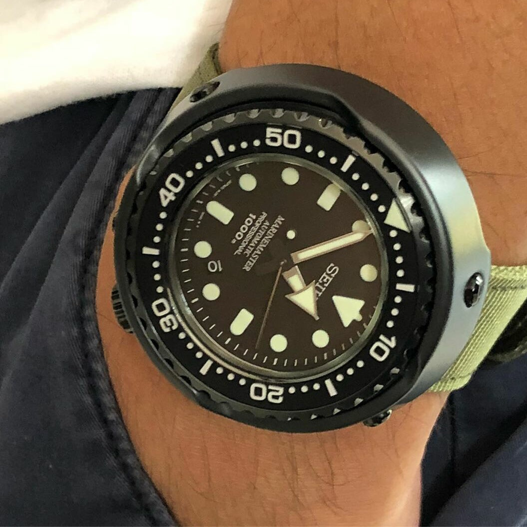 Two Piece Heavy Duty Zulu Strap in Olive with Silver Buckle (20mm) - Nomad Watch Works Malaysia