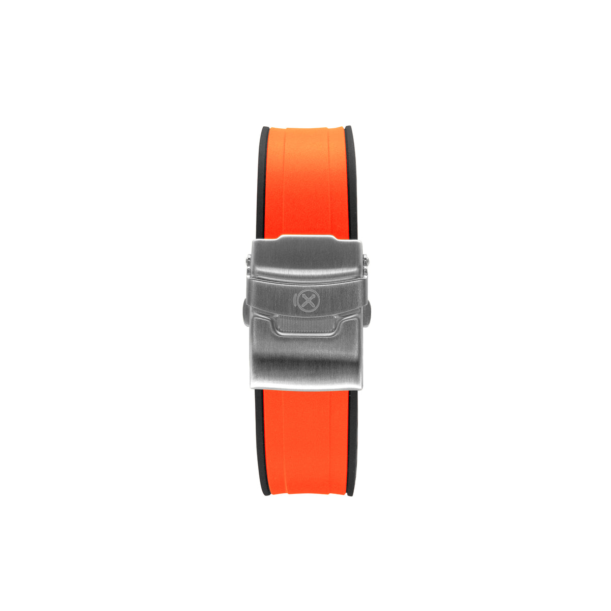 StrapXPro Curved End Rubber Strap for Seiko SKX/5KX in Orange/Black (22mm) - Nomad Watch Works MY