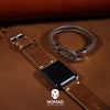 Oxford Leather Bracelet in Brown (Size M) - Nomad Watch Works Malaysia