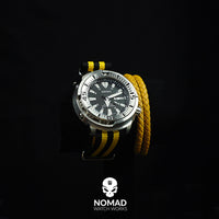 Oxford Leather Bracelet in Yellow (Size L) - Nomad Watch Works Malaysia