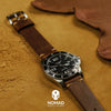 Premium Vintage Oil Waxed Leather Watch Strap in Tan (18mm) - Nomad Watch Works Malaysia