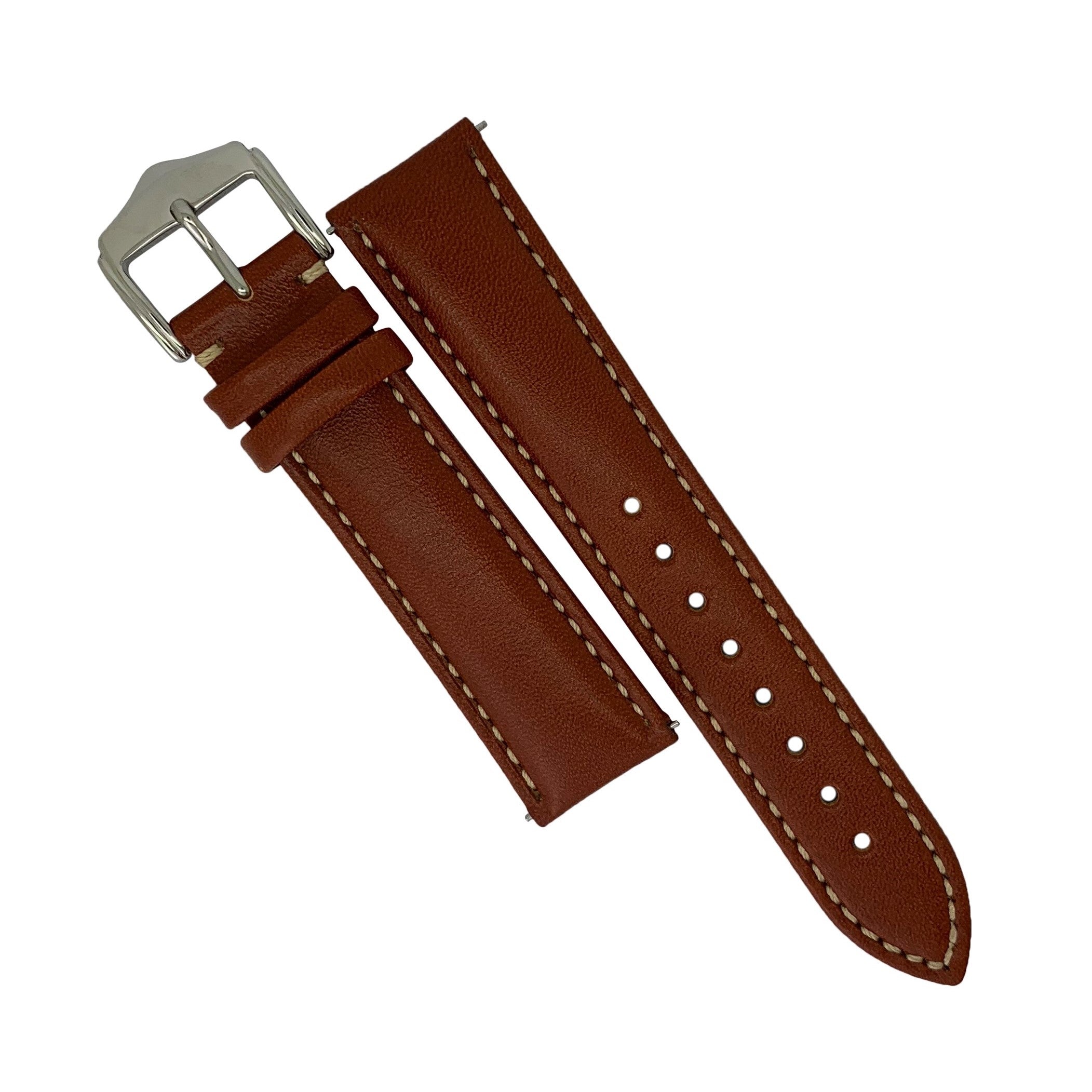 Quick Release Classic Leather Strap in Tan (18mm) - Nomad Watch Works Malaysia