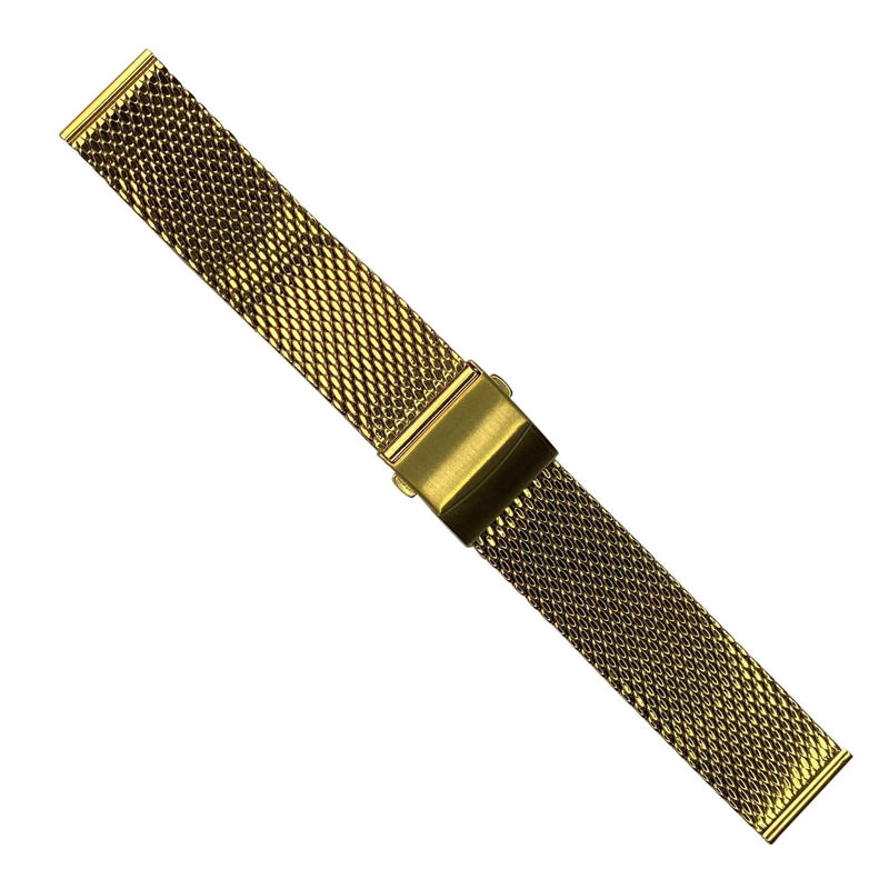 Premium Milanese Mesh Watch Strap in Yellow Gold (20mm) - Nomad Watch Works Malaysia