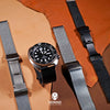 Premium Milanese Mesh Watch Strap in Black (20mm) - Nomad Watch Works Malaysia