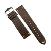 Premium Vintage Oil Waxed Leather Watch Strap in Brown (18mm) - Nomad Watch Works MY
