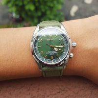Quick Release Canvas Watch Strap in Olive with Brushed Silver Buckle (20mm) - Nomad Watch Works Malaysia