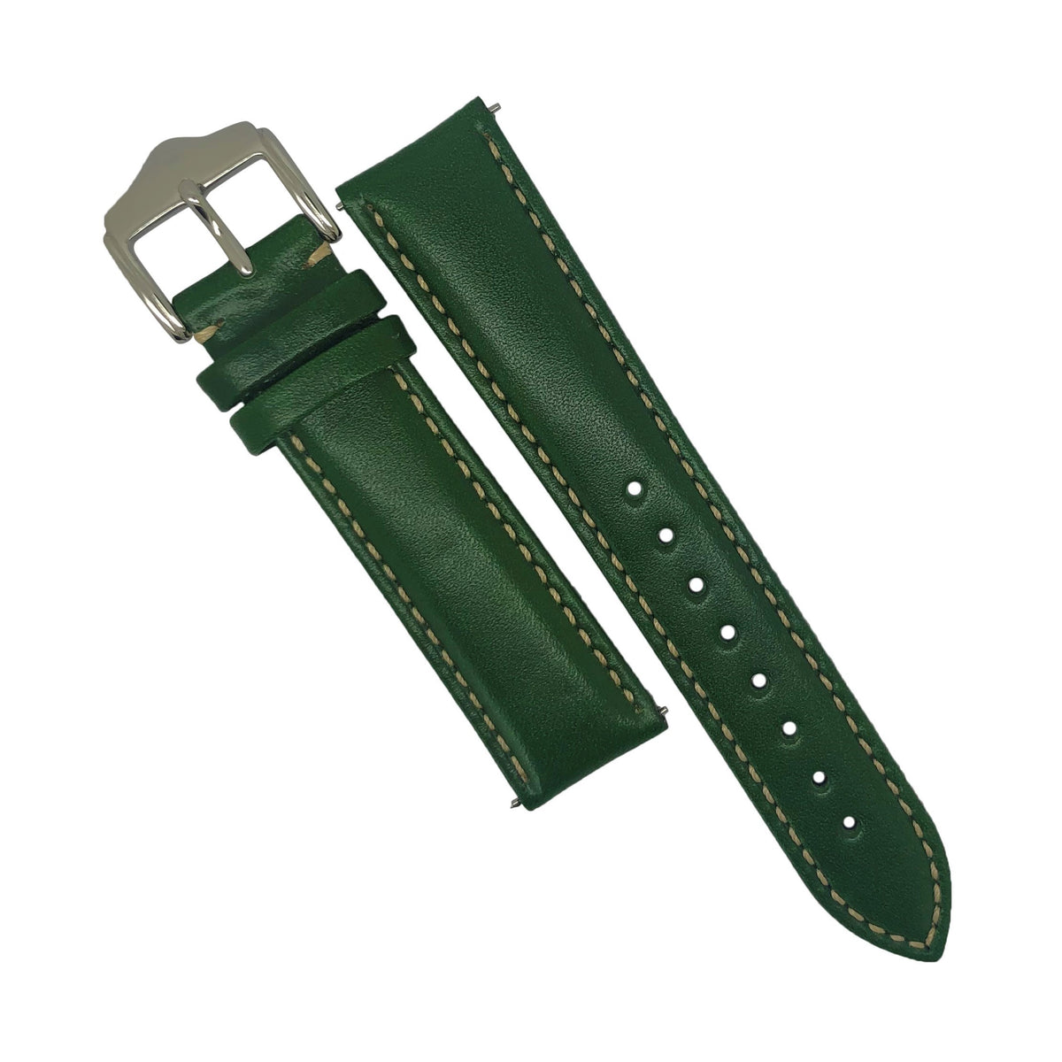 Quick Release Classic Leather Strap in Green (18mm) - Nomad Watch Works Malaysia