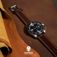 Quick Release Classic Leather Strap in Brown (18mm) - Nomad Watch Works Malaysia