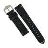 Premium Vintage Calf Leather Watch Strap in Distressed Black (20mm) - Nomad Watch Works Malaysia