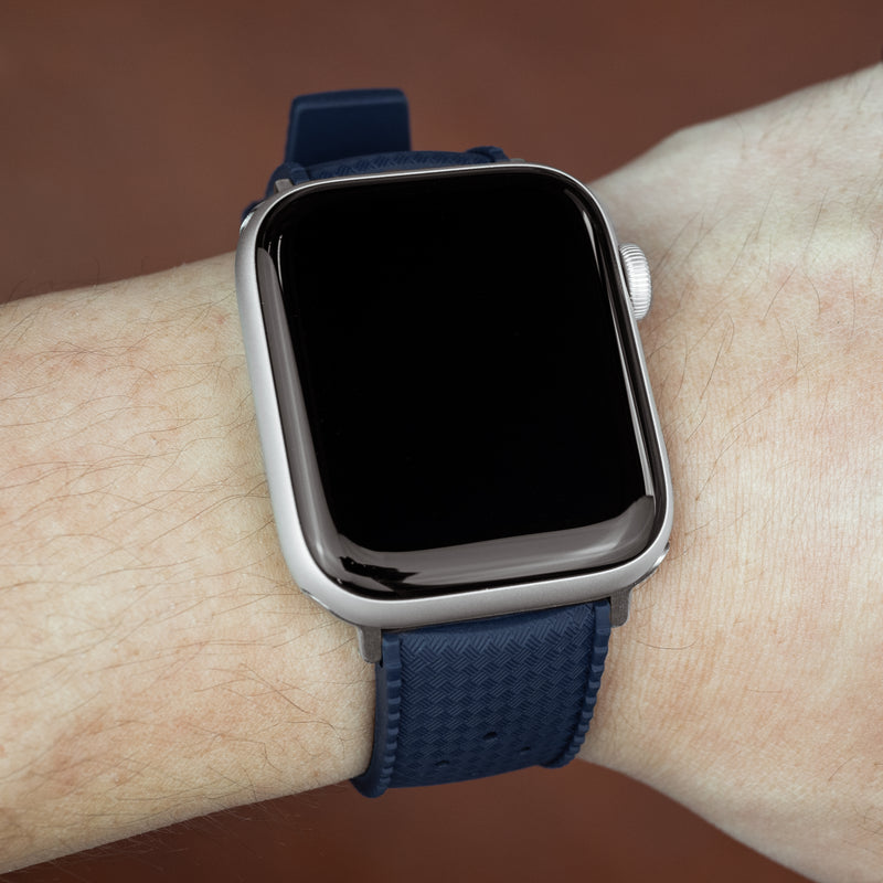 Apple Watch Tropic FKM Rubber Strap in Navy (38 & 40mm) - Nomad Watch Works MY