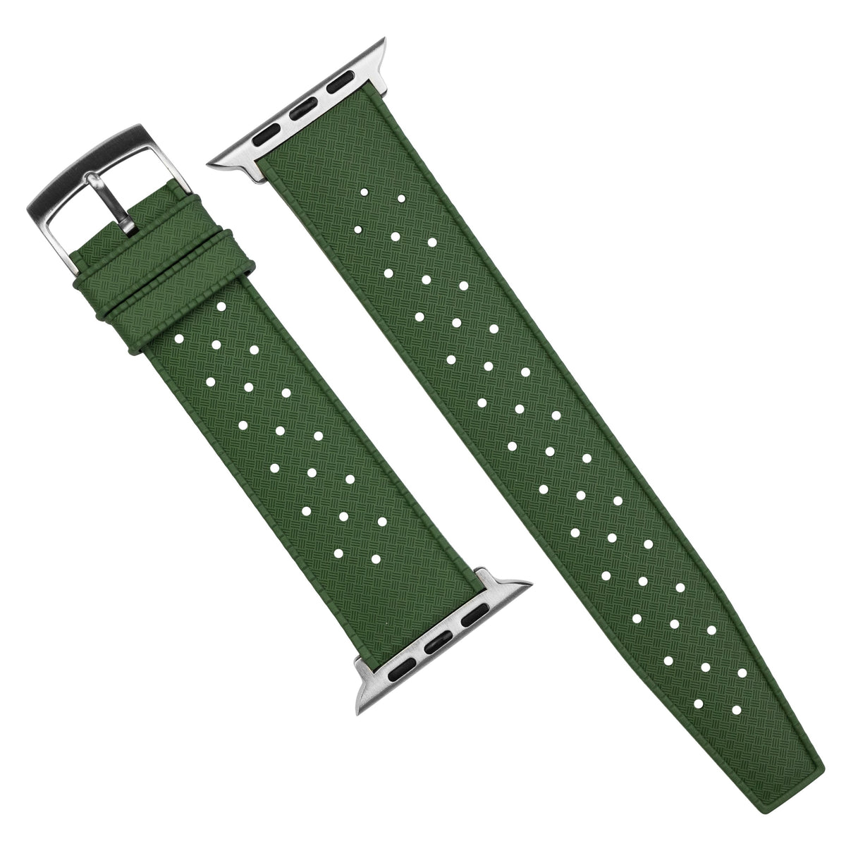 Apple Watch Tropic FKM Rubber Strap in Green (38 & 40mm) - Nomad Watch Works MY