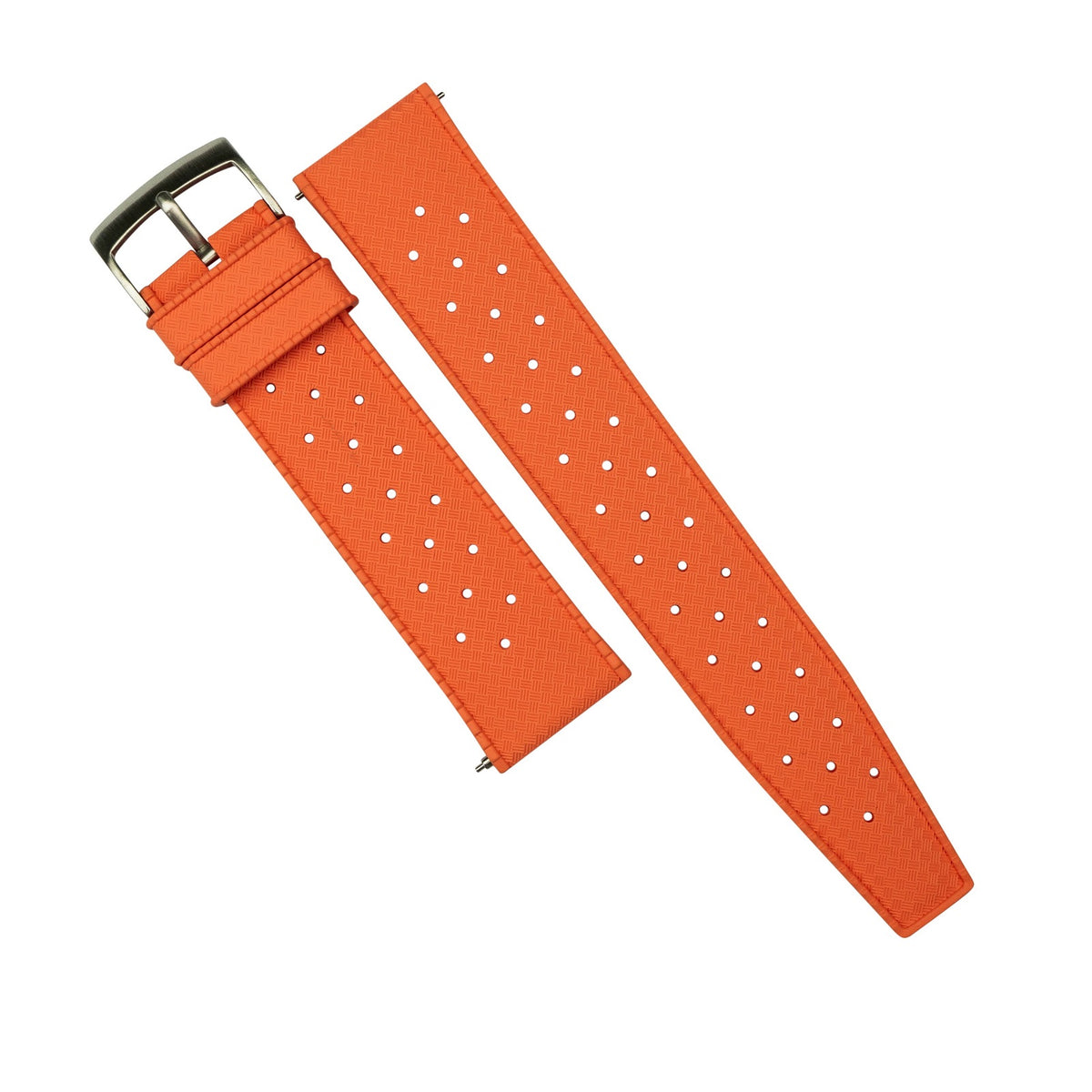 Tropic FKM Rubber Strap in Orange (20mm) - Nomad Watch Works Malaysia