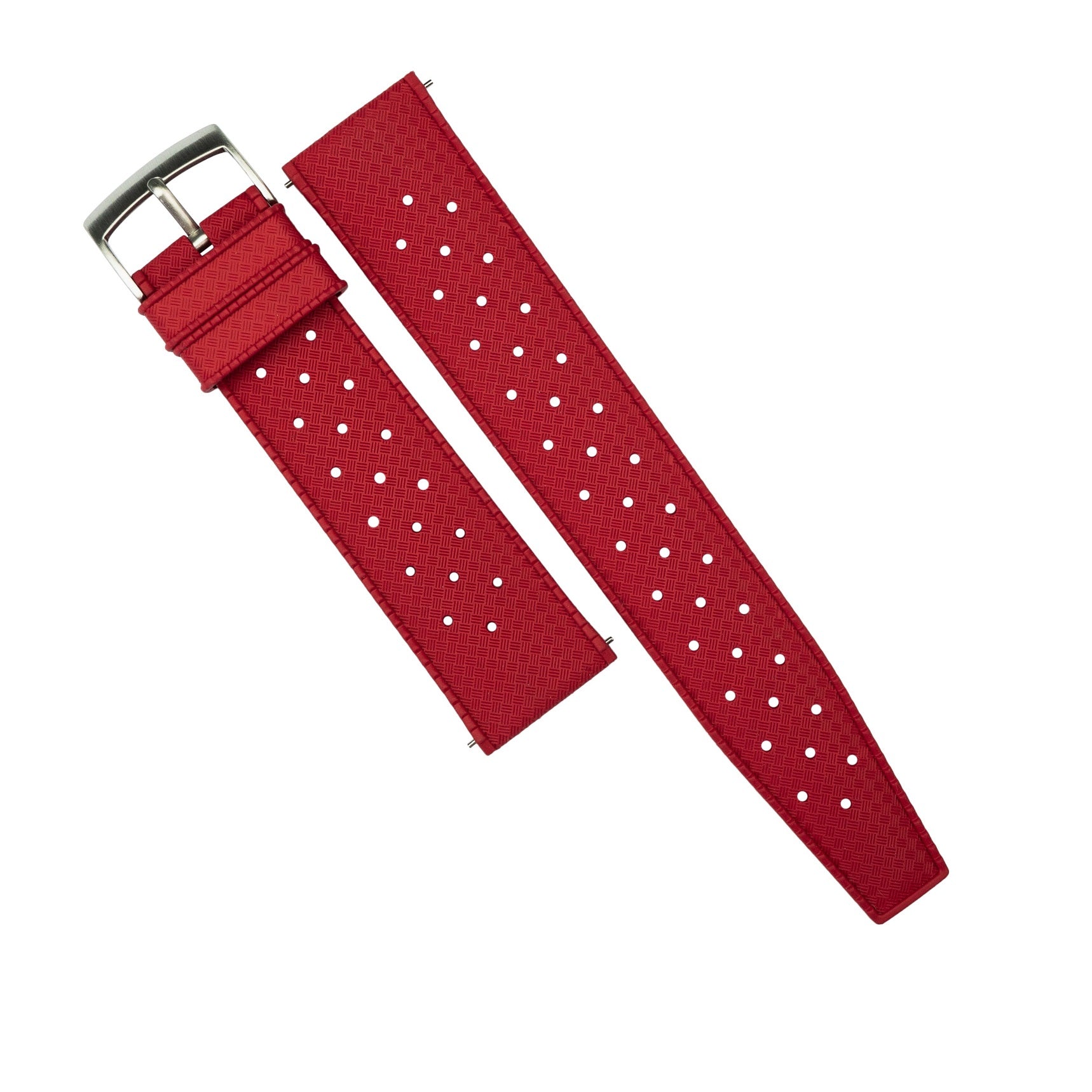 Tropic FKM Rubber Strap in Red (20mm) - Nomad Watch Works Malaysia