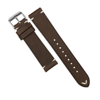 Emery Vintage Buttero Leather Strap in Brown (18mm) - Nomad Watch Works MY