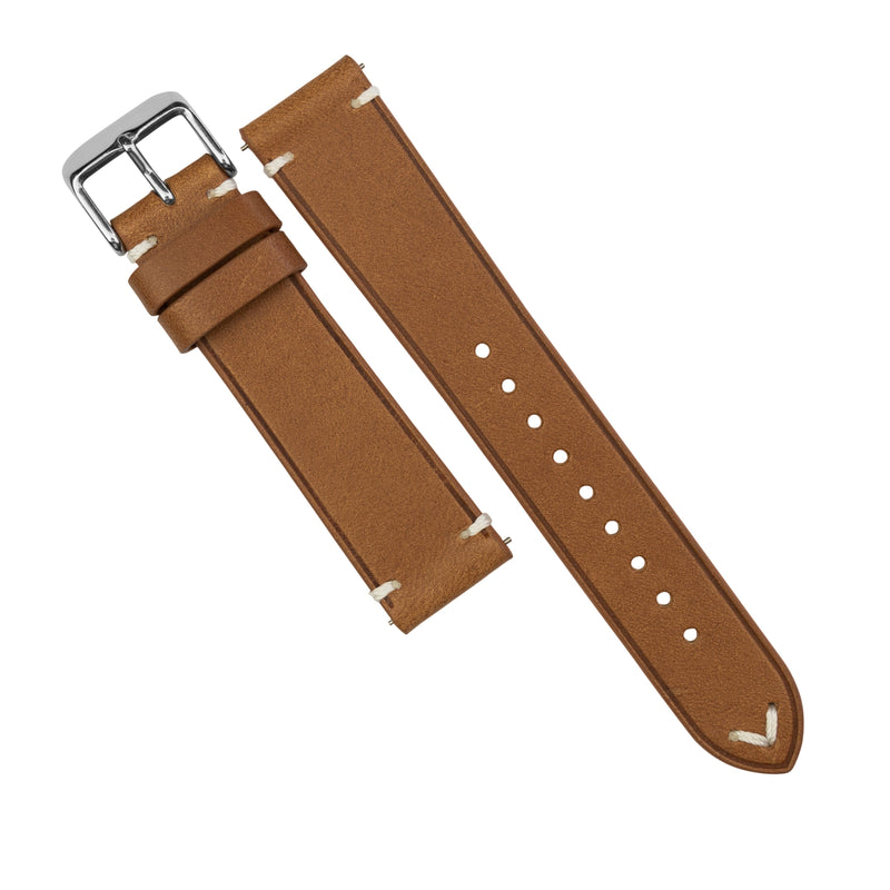 Emery Vintage Buttero Leather Strap in Tan (18mm) - Nomad Watch Works MY