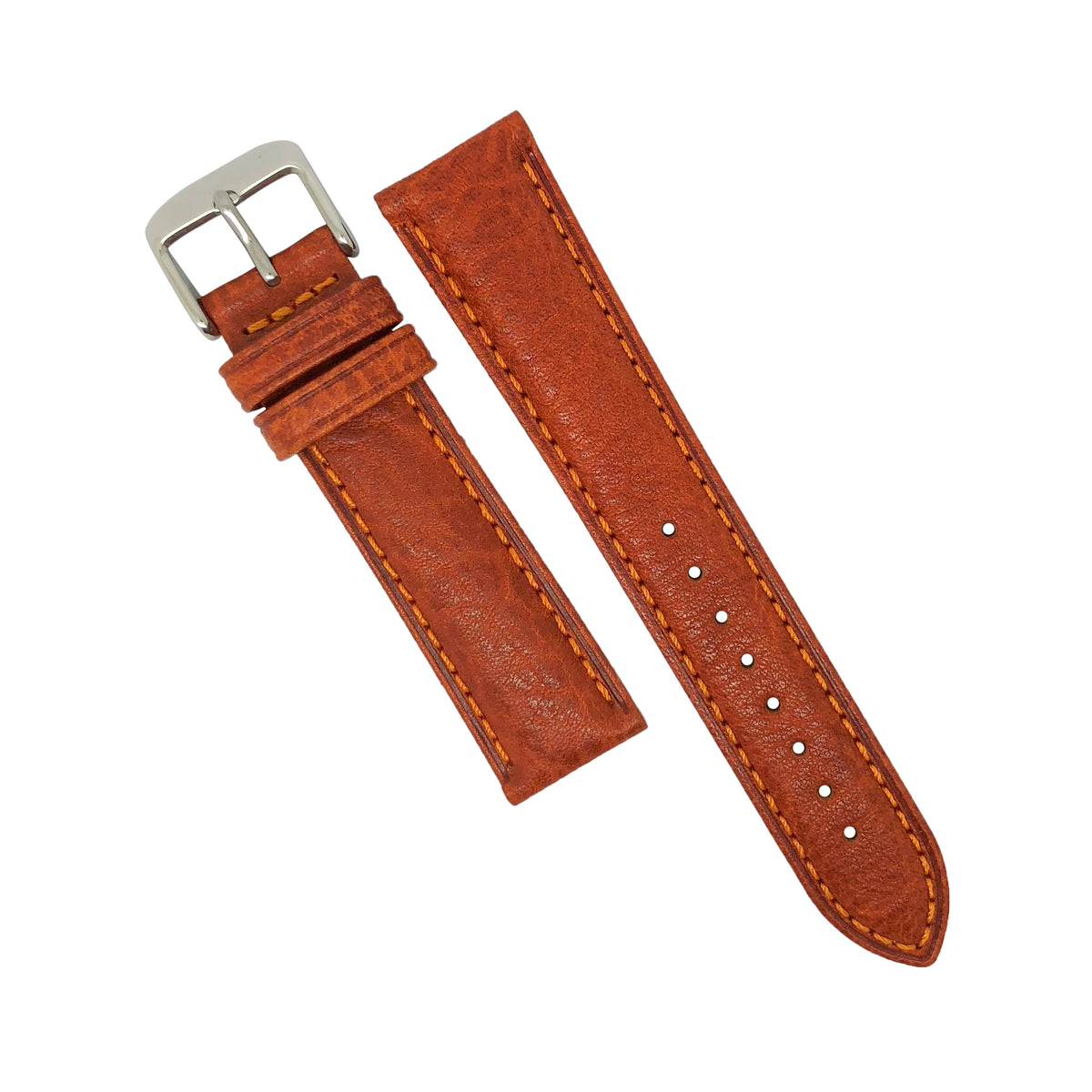 Italian Veg Tanned Leather Strap in Tan (22mm) - Nomad Watch Works Malaysia